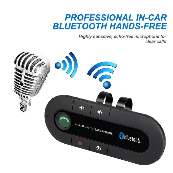 Haut-parleur Bluetooth, Kit mains libres pour voiture, Clip pare-soleil, récepteur Audio sans fil, haut-parleur, stéréo, lecteur de musique MP3