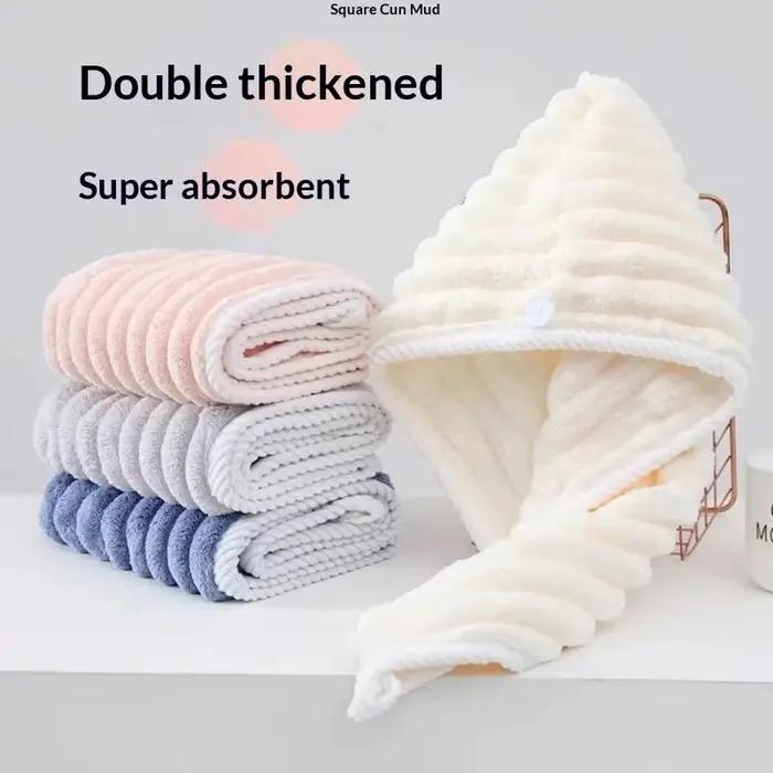 Bonnet pour cheveux secs pour femmes, foulard épaissi et super absorbant pour essuyer les cheveux, bonnet à séchage rapide, serviette pour cheveux secs 1 pièce