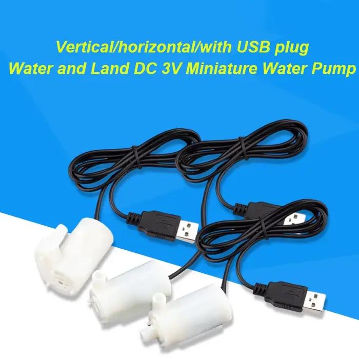 Pompe à eau submersible USB ultra silencieuse 80-200L/H pour aquarium