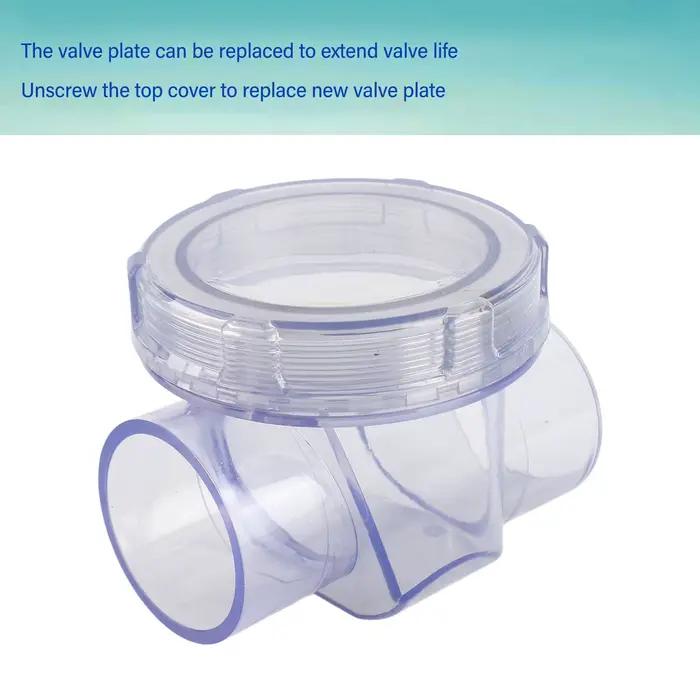 Clapet anti-retour unidirectionnel en ligne de PVC de prévention de reflux d'eau de toilette