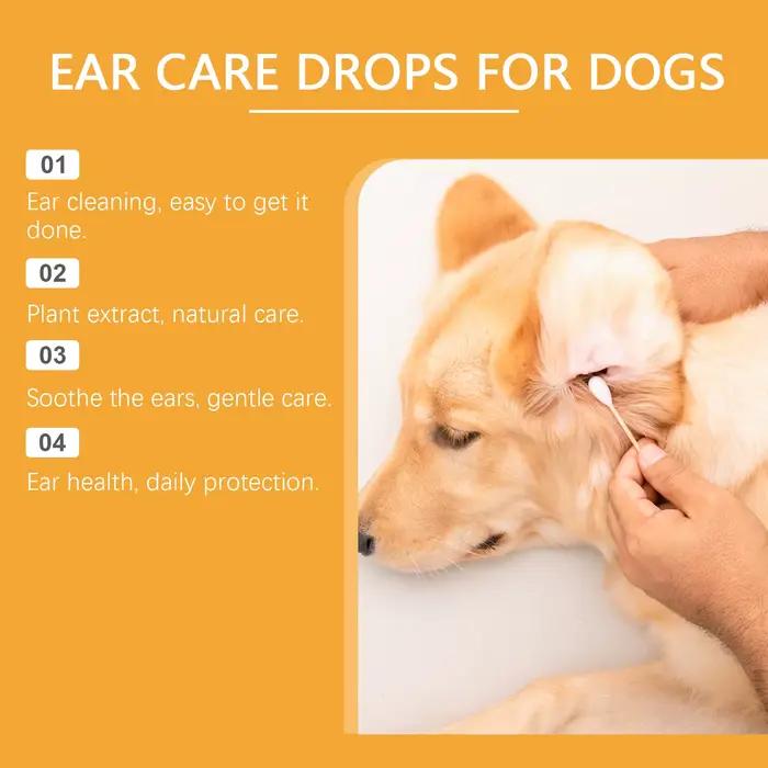 Gouttes pour le soin des oreilles des chiens : Soulagent les démangeaisons, réduisent les pellicules et les odeurs, antifongiques, éliminateur de cérumen, nettoyant liquide non irritant pour oreilles 