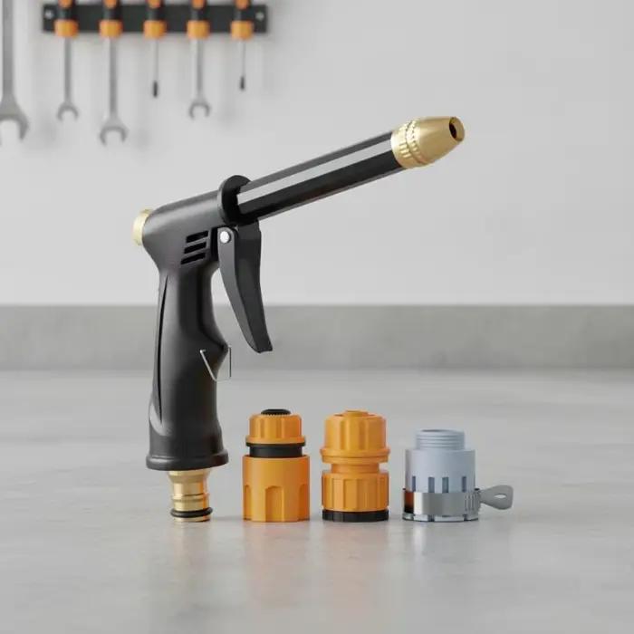 Pistolet d'arrosage haute pression avec conception de surpression et 3 modes de pulvérisation réglables pour le bain