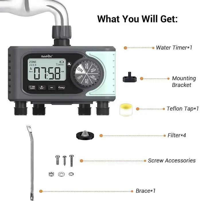 Minuterie d'arrosage programmable avec délai de pluie