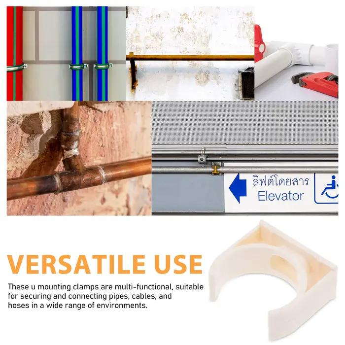 Serre-tuyaux en plastique PVC en forme de U