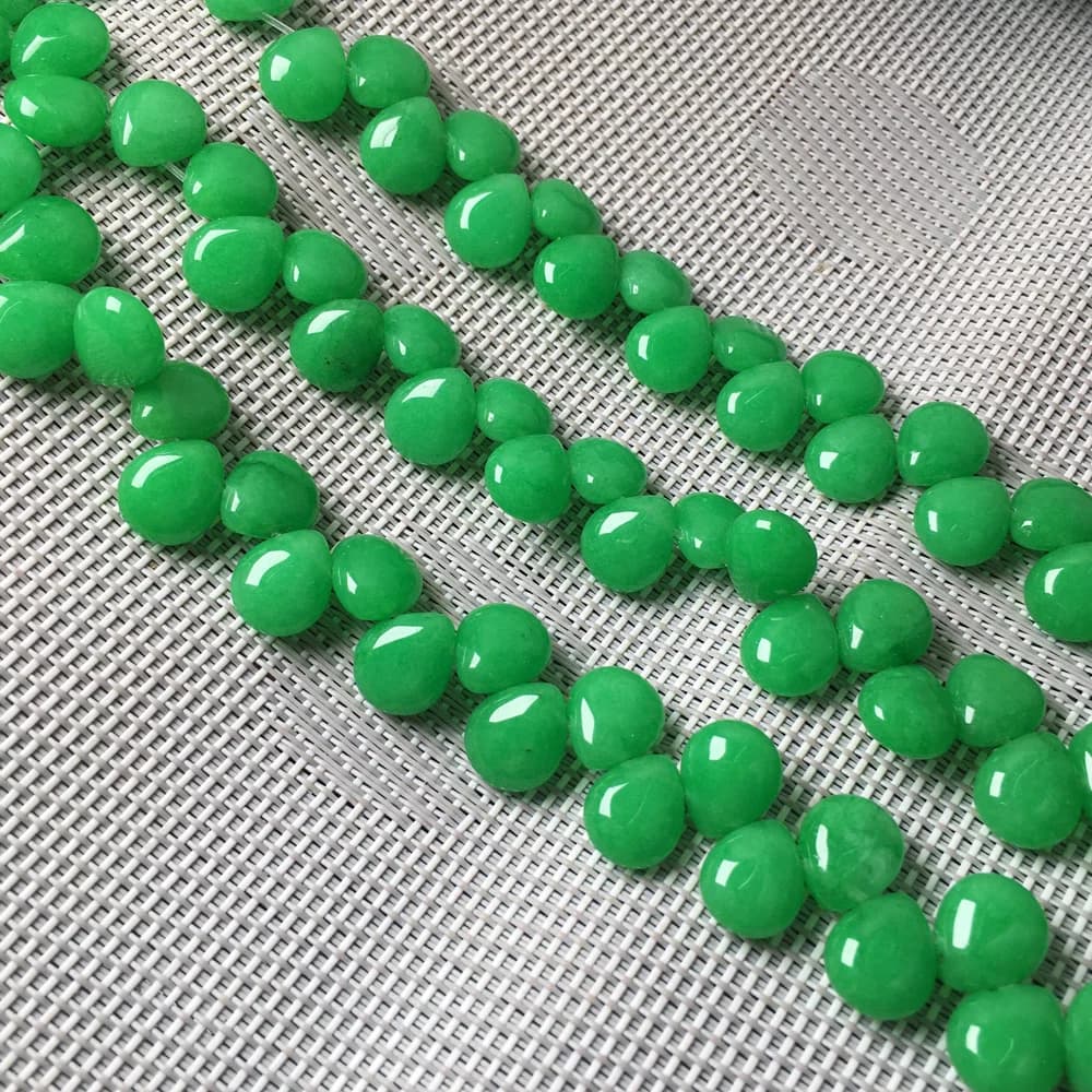 Perles pierre naturelle en forme de goutte d'eau pour collier et bracelet, bijou, perles en cristal 