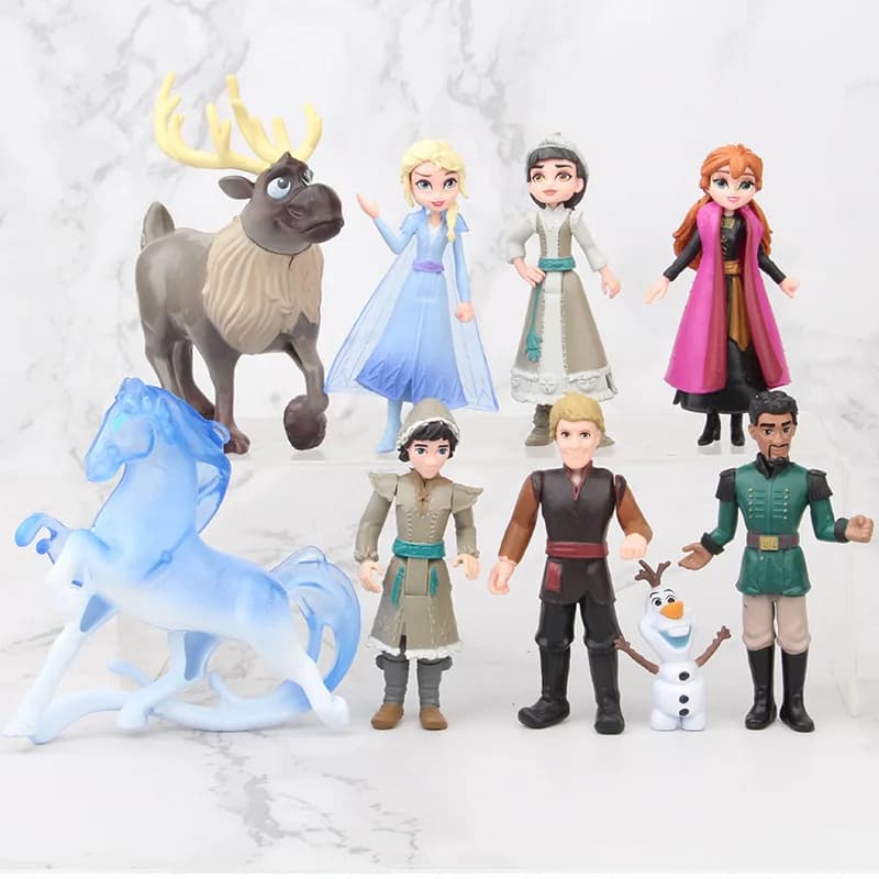 Figurines Disney Frozen 2 Elsa Anna Olaf, modèle princesse Elza, ensemble de poupées pour filles, ca