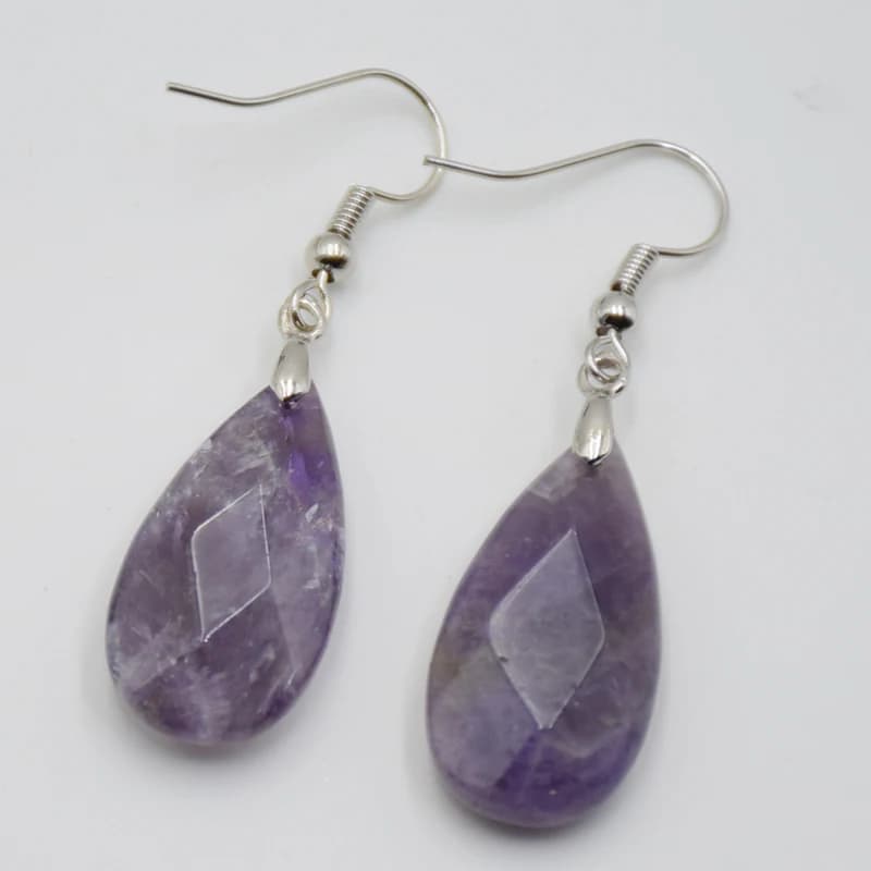Boucles d'oreilles goutte d'eau en pierre naturelle pour femmes, perles multi-utilisateurs, boucle d