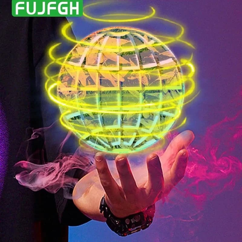 Boule volante Boomerang Flyorb magique avec lumières LED Drone Hover Ball Fly Nova Orb Flying Spinne
