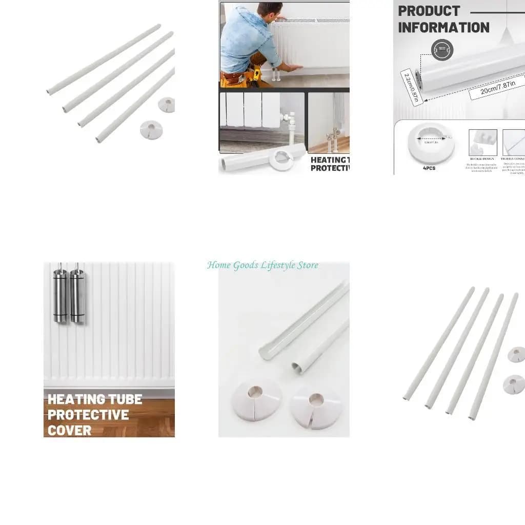 E74E Radiateur Couvre les manches garde d'eau Habilage couverture tuyau chauffage Accessoires