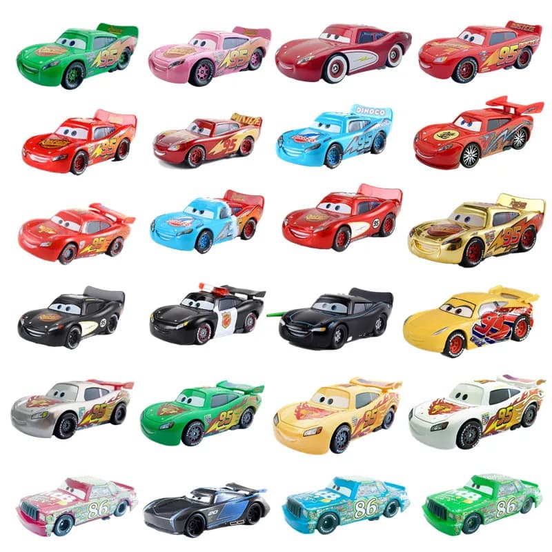 Voiture jouet Disney Pixar 2/3 Lightning McQueen Jackson Storm 1:55, modèle en alliage métallique mo