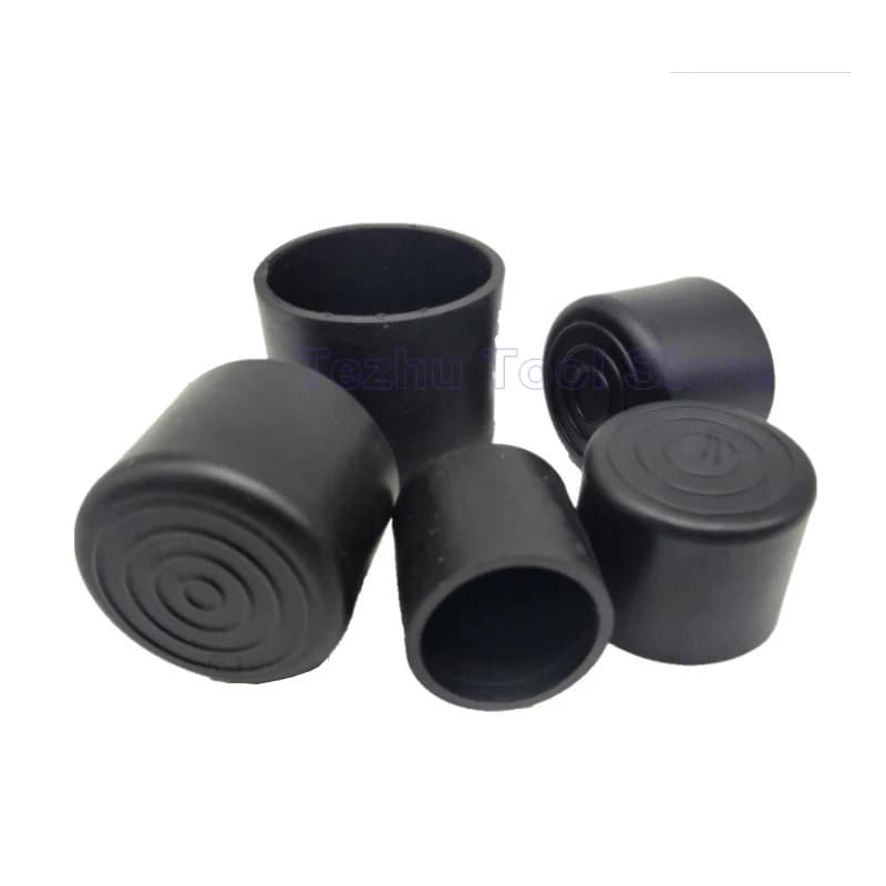 Juste de protection ronde en caoutchouc souple PVC noir, manchon de tuyau, capuchon de tube, coussin