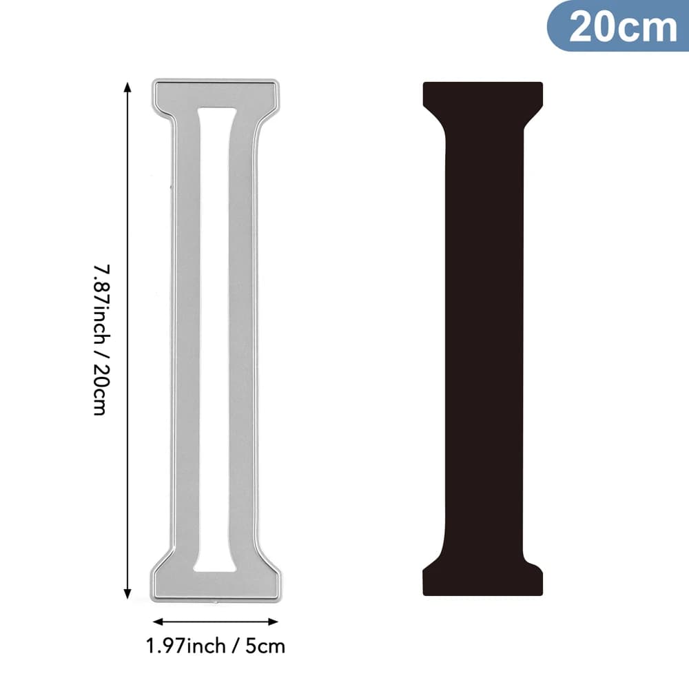 20cm grandes lettres majuscules 26A-Z Alphabets matrices de découpe en métal ensemble pour bricolage