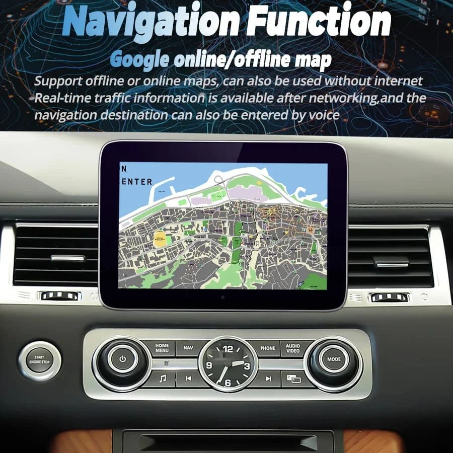 Autoradio GPS Navigation pour Land Rover Range Sport 2010-2012 Android 13 LCD 8.4 pouces écran lecte