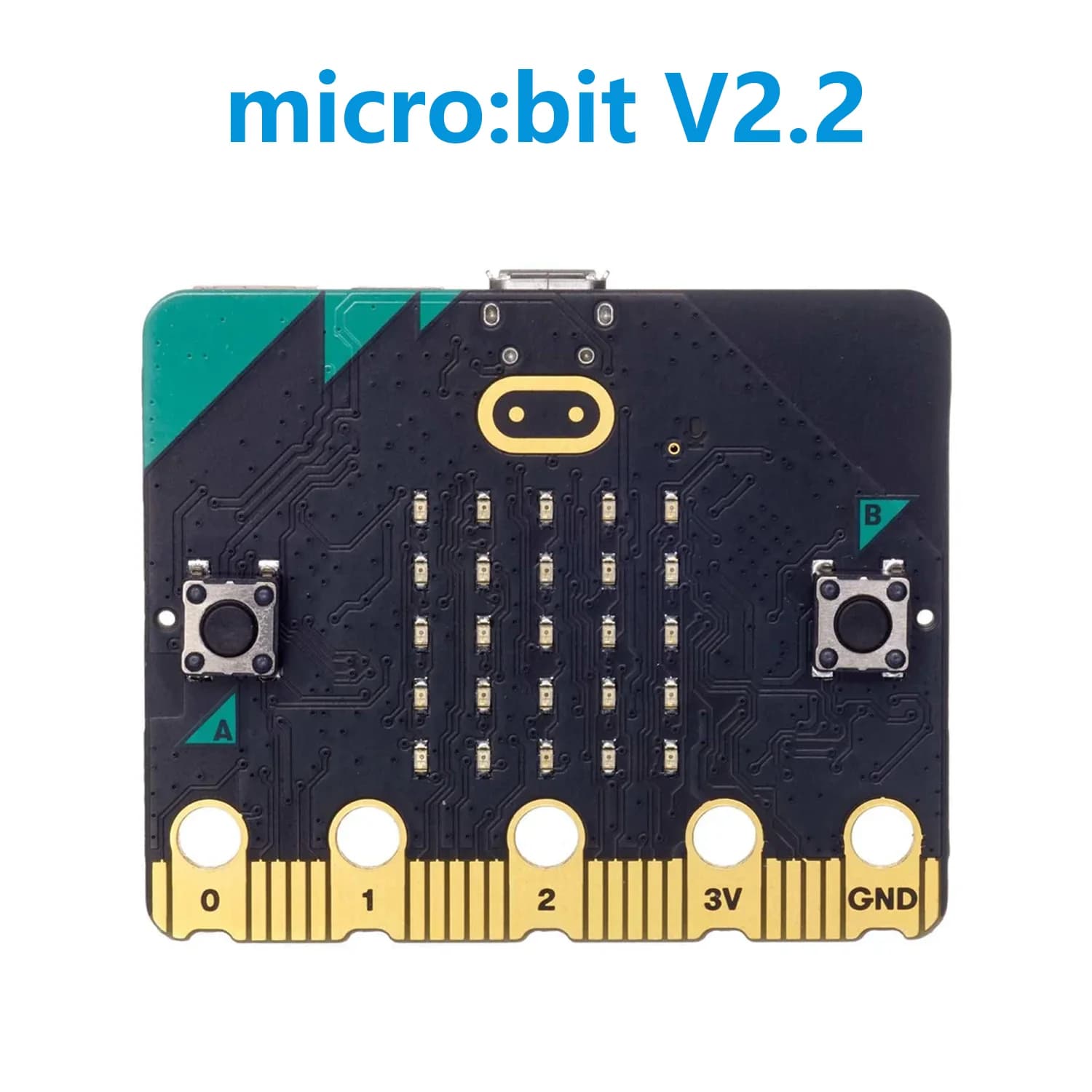 BBC Micro:Bit V2.2 programme de carte éducative bricolage haut-parleur intégré, accéléromètre, micro
