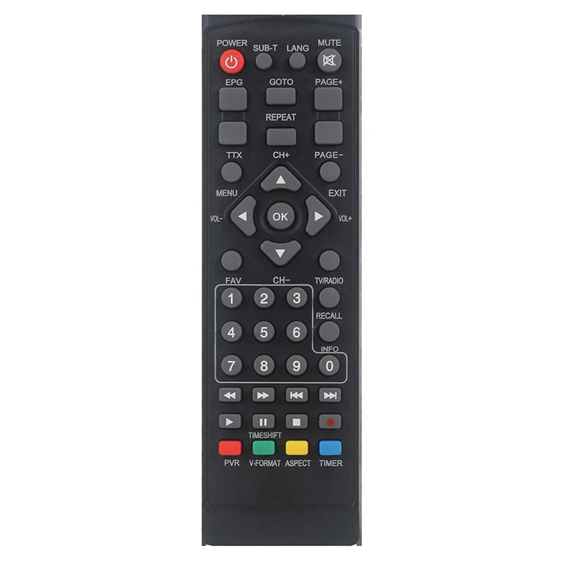 Pour télécommande DVB-T2 adaptée à la télévision intelligente STB HDTV pour décodeur intelligent tél