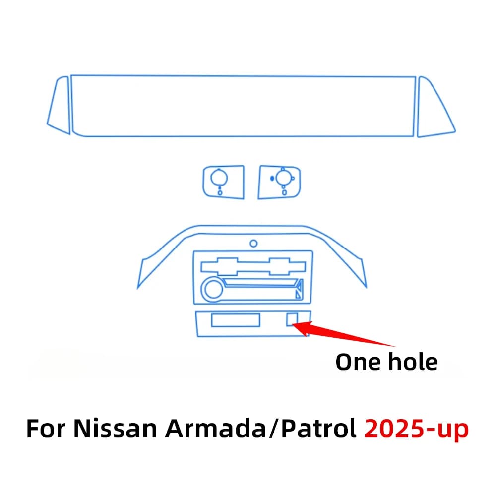 Film de protection PPF pour Nissan Patrol Armada 2025, accessoires intérieurs transparents en TPU, n