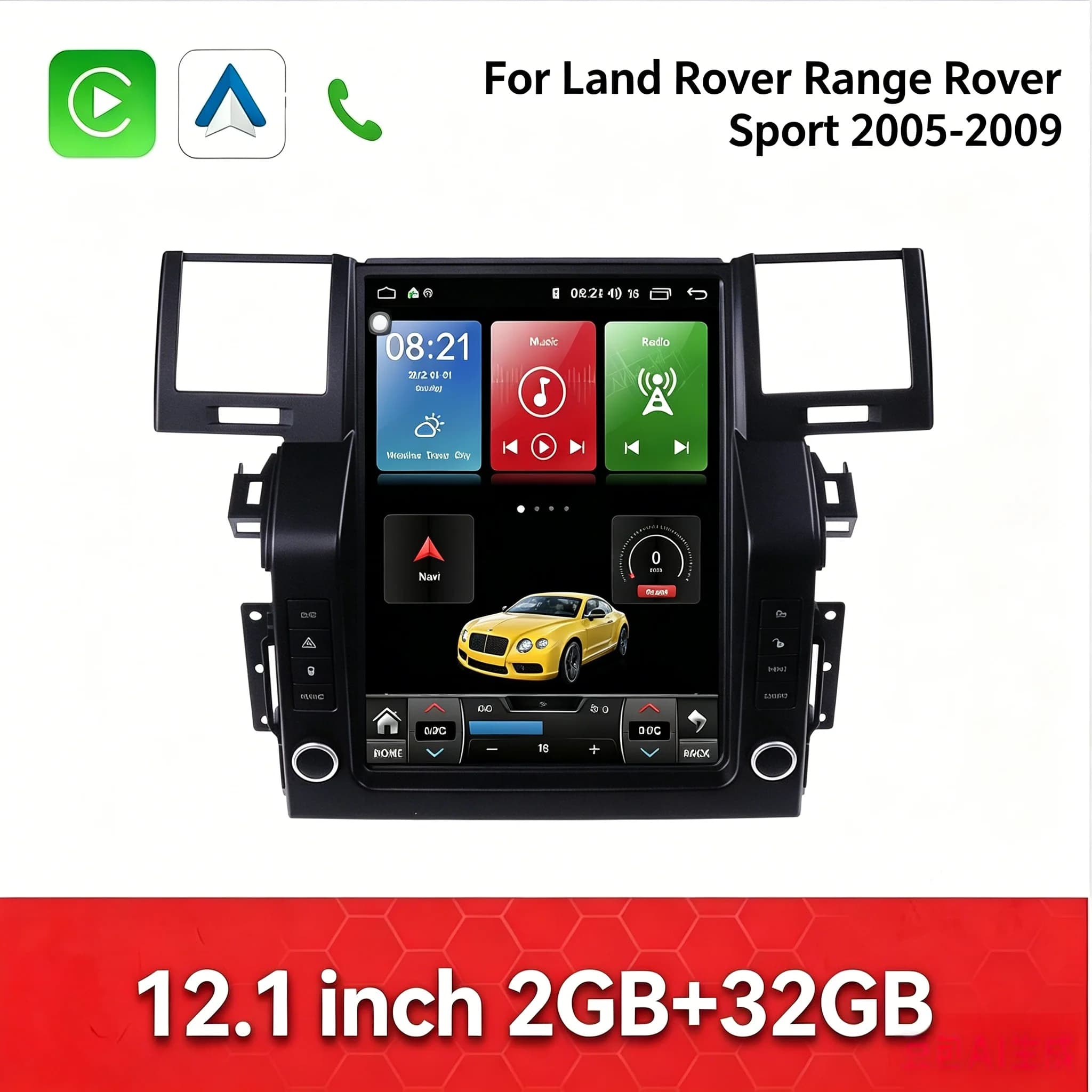 Android 14 pour Land Rover Range Rover Sport 2005 2006 2007 2008 2009 GPS Lecteur multimédia radio a