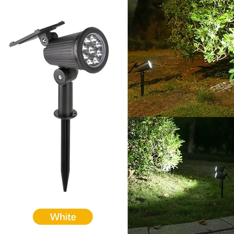 Projecteurs solaires à 9 LED, étanche IP65 pour l'extérieur, spots, luminosité réglable pour jardin,