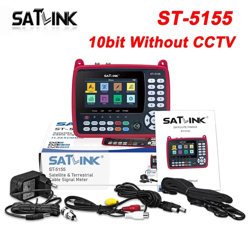 Satlink ST-5155 DVB-S2/T2/C COMBO Original, Détecteur de Signal Satellite, Mètre de Signal Satellite