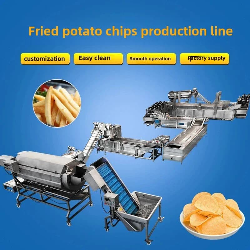 Ligne de production automatique de frites personnalisable avec des fonctionnalités de pointe
