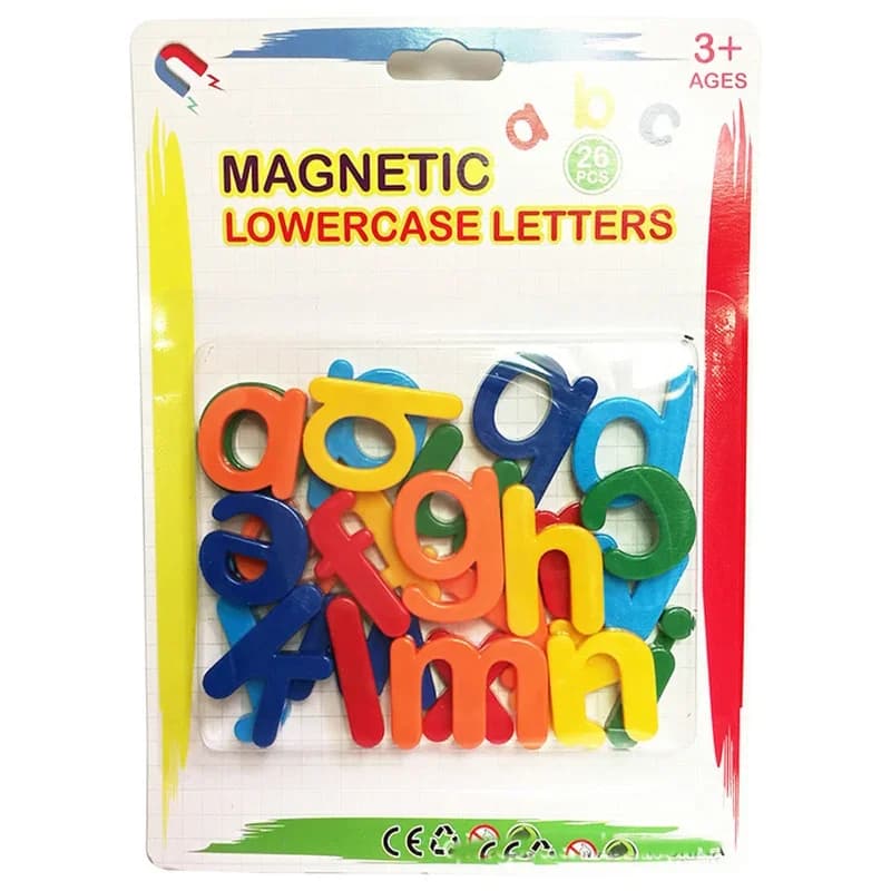 Autocollants magnétiques en plastique pour réfrigérateur, 26 pièces, lettres de l'alphabet, apprenti