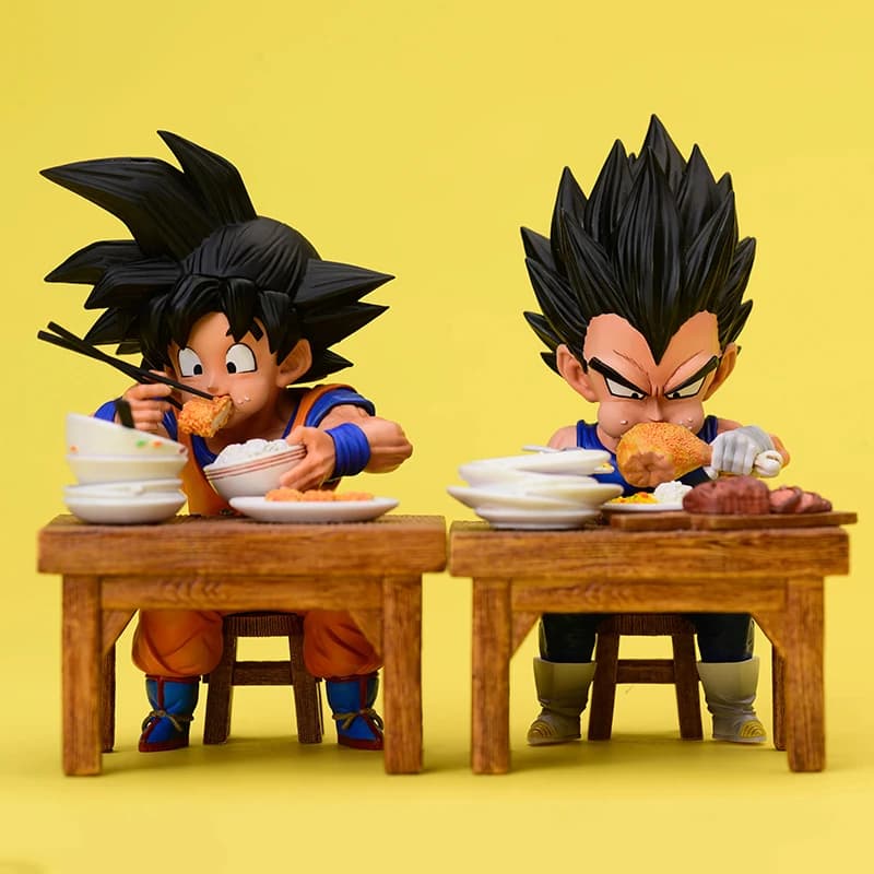 Figurine Dragon Ball Z Vegeta Son Goku mangeant, figurines d'action en PVC, jouets modèles de collec