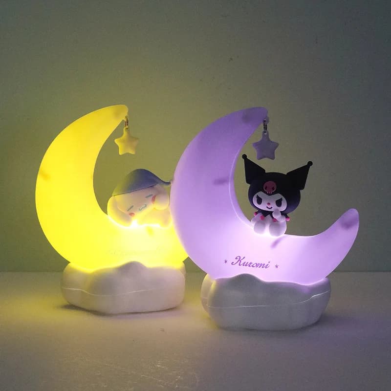 Véritable mignon Sanrio Kuromi cannelle croissant beau rêve LED ornements électroluminescents mignon