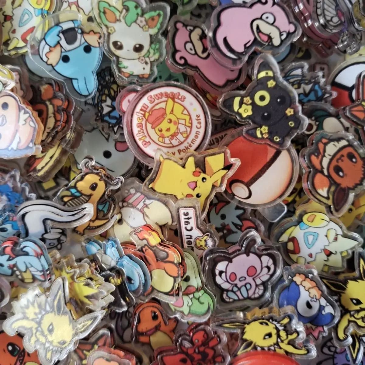 Pikachu 2 cm Pokémon périphérique acrylique bricolage flux lin accessoires morceau de bascule bijoux
