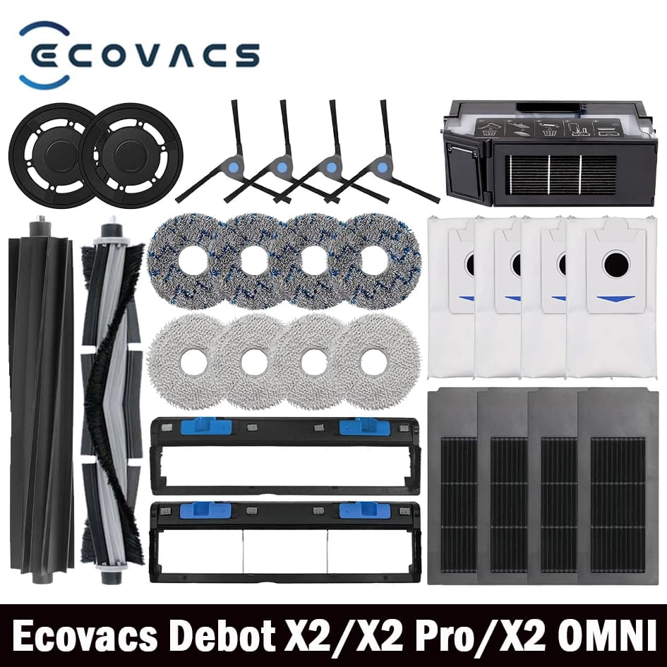 Ecovacs Deebot X2 omni / X2 Pro / X2 Robot aspirateur accessoires rouleau brosse latérale principale
