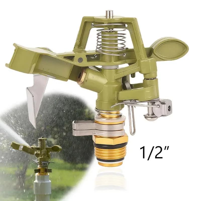 Arroseur pulsatoire métallique de 1/2 et 3/4 pouces, à bras oscillant rotatif à 360 degrés, pour l'a