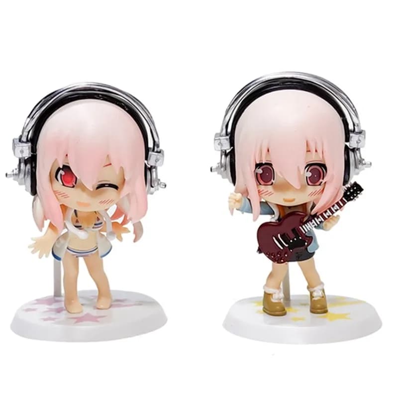Maillot de bain de travail Super Sonico, figurine de dessin animé 10CM, châssis, Version Q, modèle d