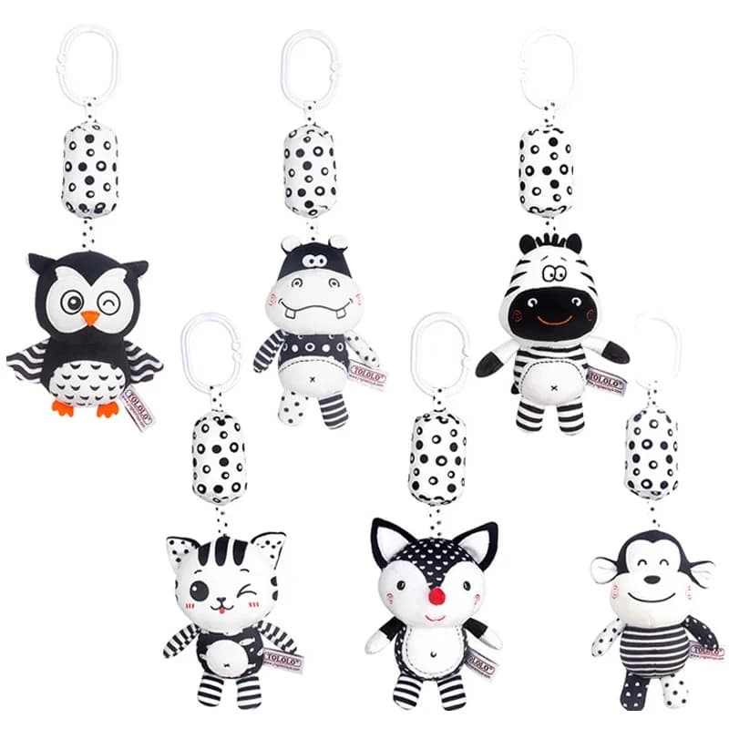 Cloches pour nouveau-né, hochet en peluche douce, jouet suspendu pour berceau, siège de voiture, pou