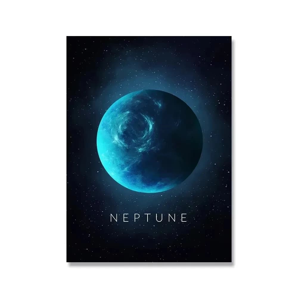 Peinture sur toile, étoiles du système solaire, Terre, Lune, Vénus, art mural, affiches et imprimés 