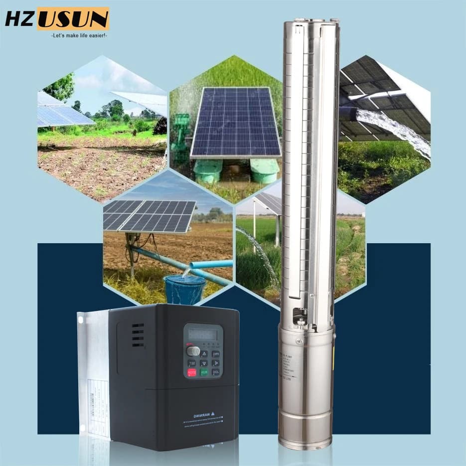 Pompe d'irrigation d'eau Submersible agricole à énergie solaire de 10 HP pour les fermes système de 