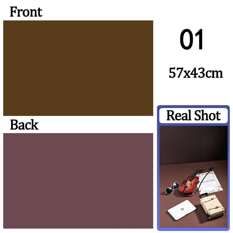Papier peint Photo pour arrière-plan de photographie, 57x43cm, 2 côtés, couleur unie, accessoires po