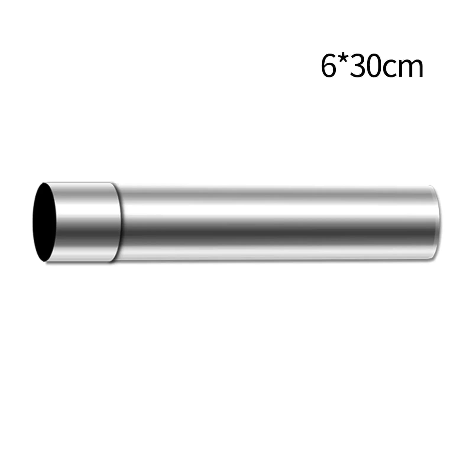Tuyau de poêle en acier inoxydable, 60mm de diamètre, 30/40cm de long, revêtement de cheminée, Type 