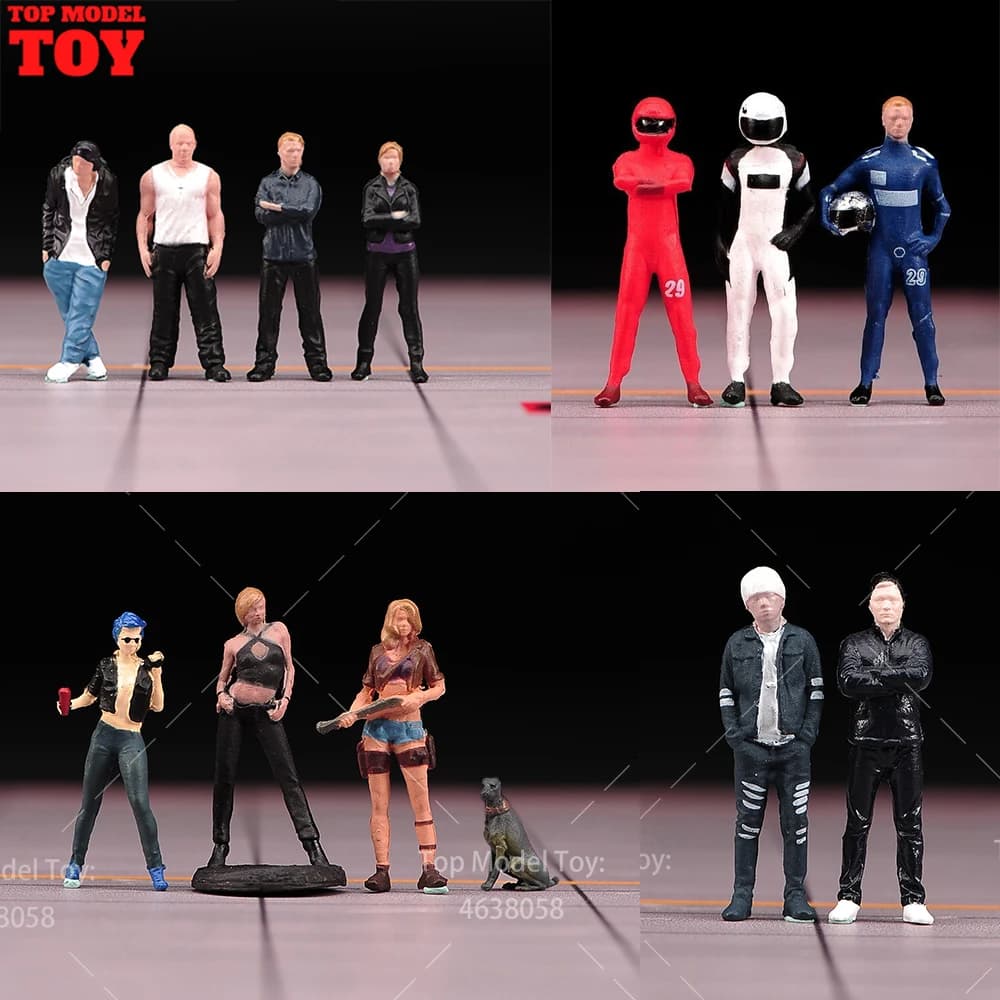 Mini figurines Paul Walker Gal Gadot Vin Diesel, l'inventaire peinte, accessoires de scène, beurre, 