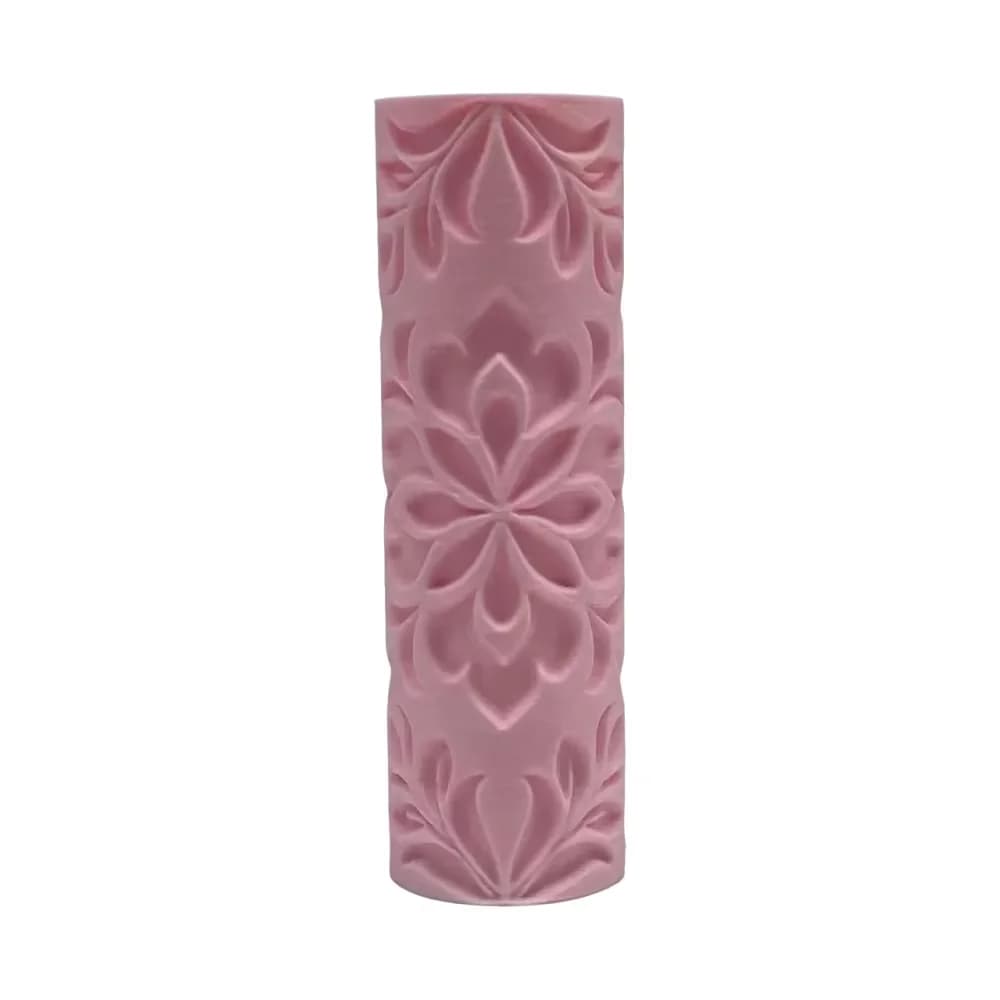 Rouleau à motifs en forme de rose, fabriqué avec une surface en argile texturée, design floral exqui