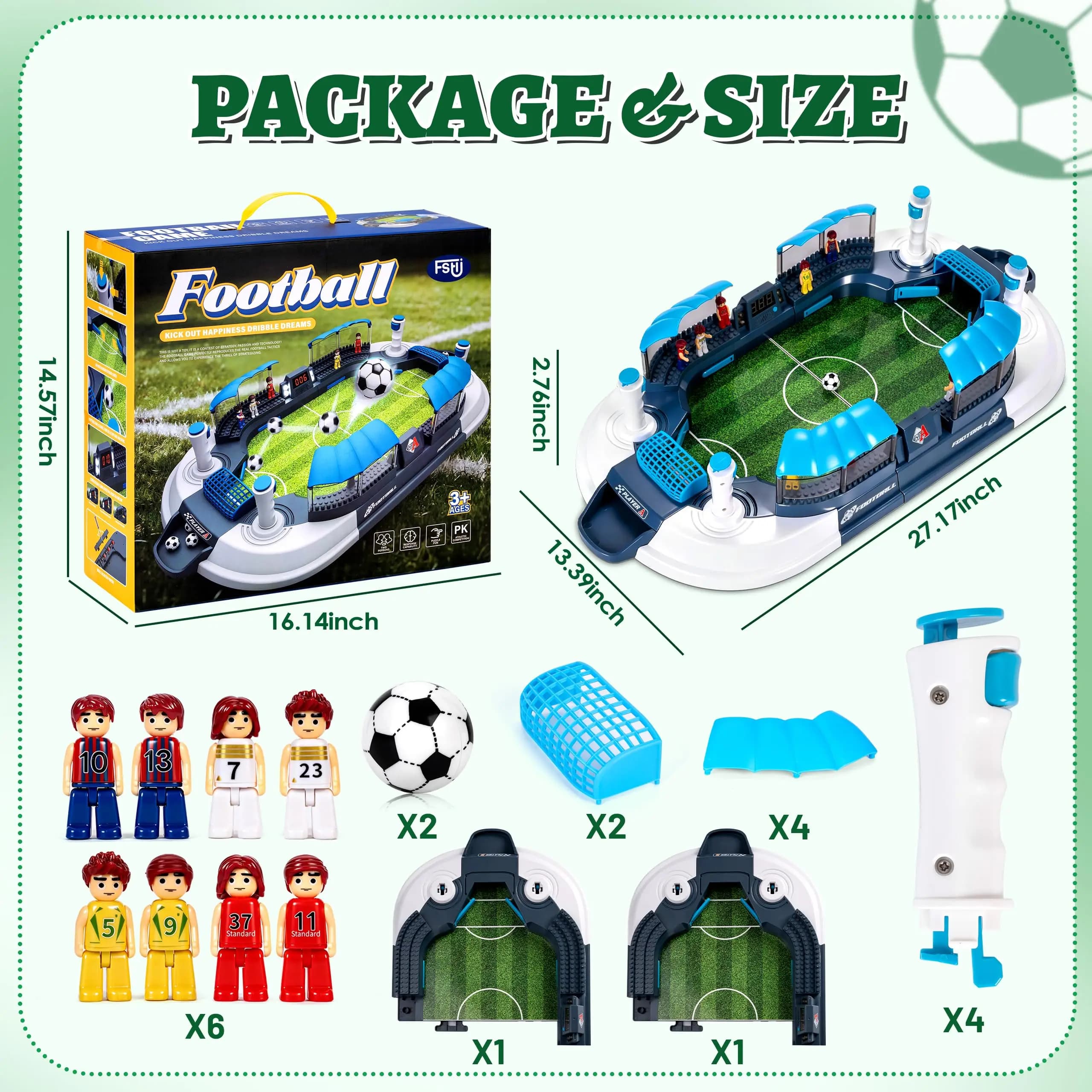 Table de jeu de football, jeu de football de table avec tableau de scores lumineux, jeu de fête fami