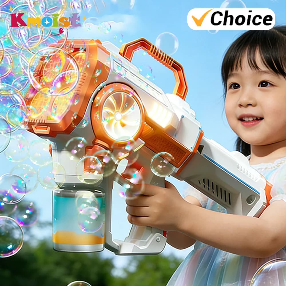 Pistolet à bulles Pomperos avec lumière LED, machine à bulles de savon électrique entièrement automa