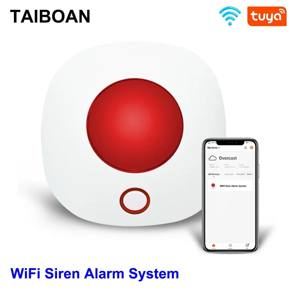ACJ TUYA WIFI 110dB sirène d'alarme de lumière sonore sirène de Protection de sécurité intelligente 