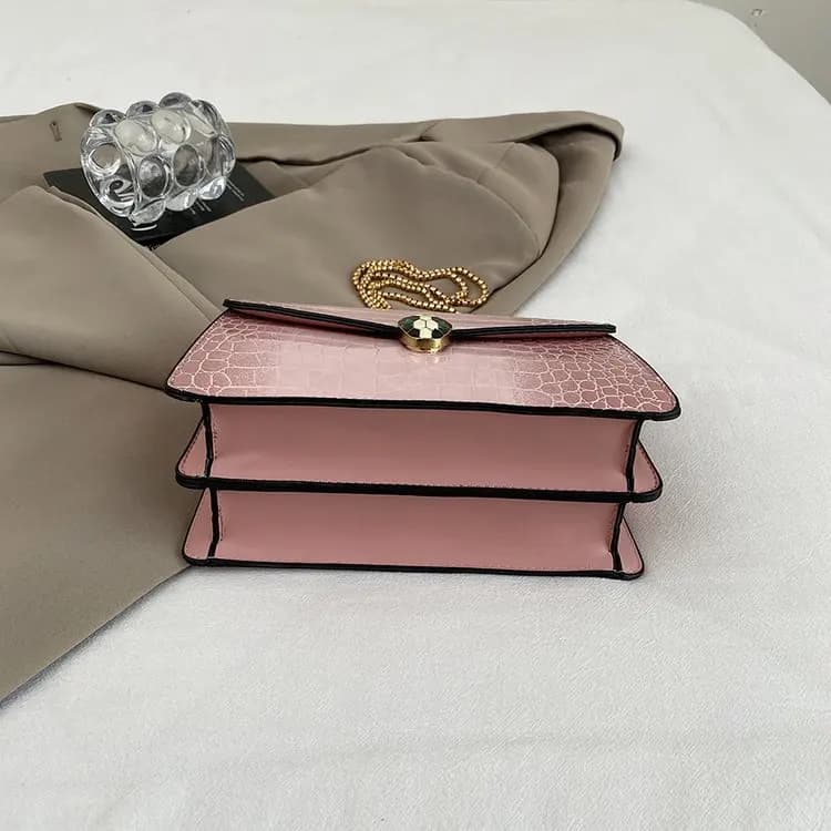 Sac à langer élégant de créateur, sacoche de luxe en cuir véritable, sac bandoulière classique pour 