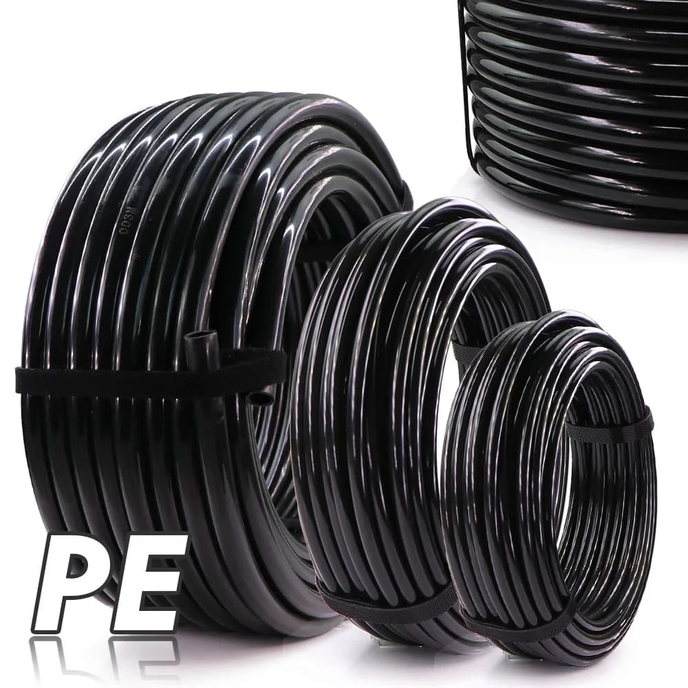 Tuyau d'arrosage en PE noir pour jardin