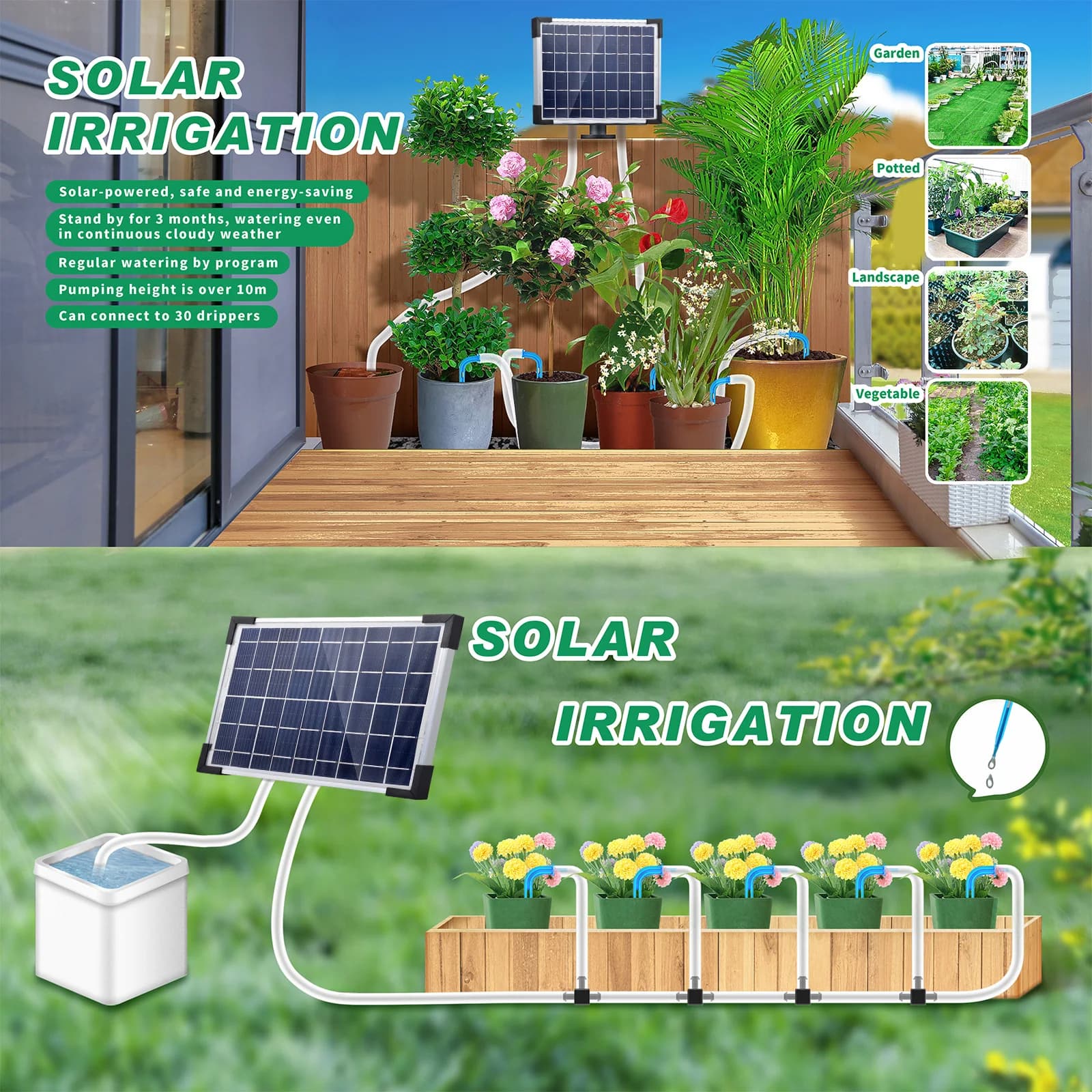 Système d'irrigation goutte-à-goutte solaire automatique