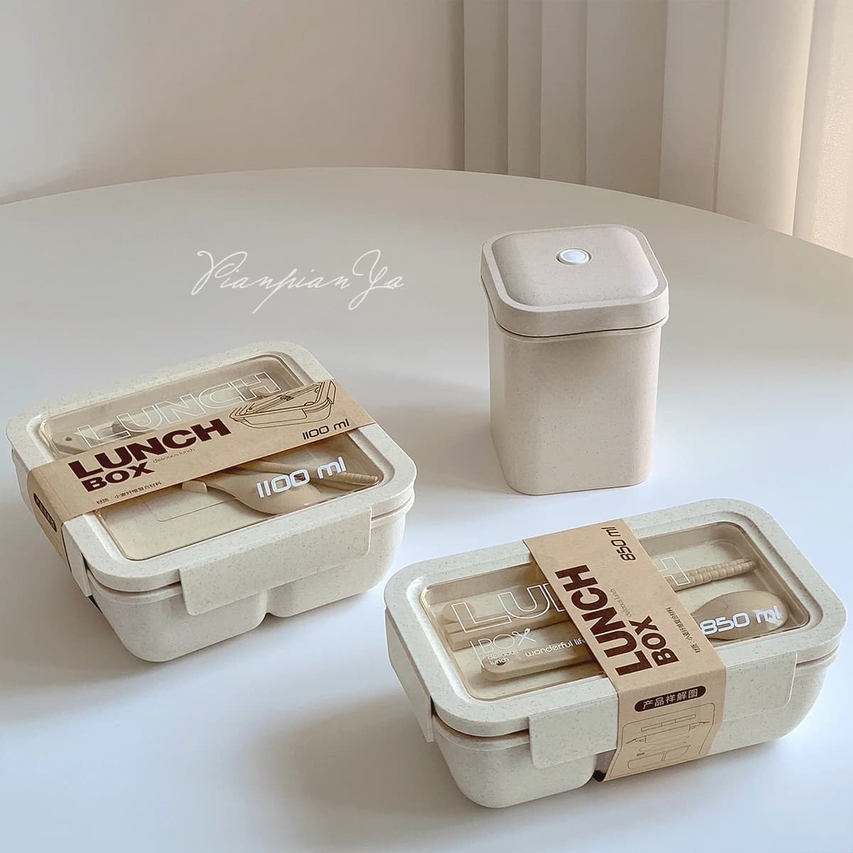 Boîte à déjeuner en paille de blé sans BPA