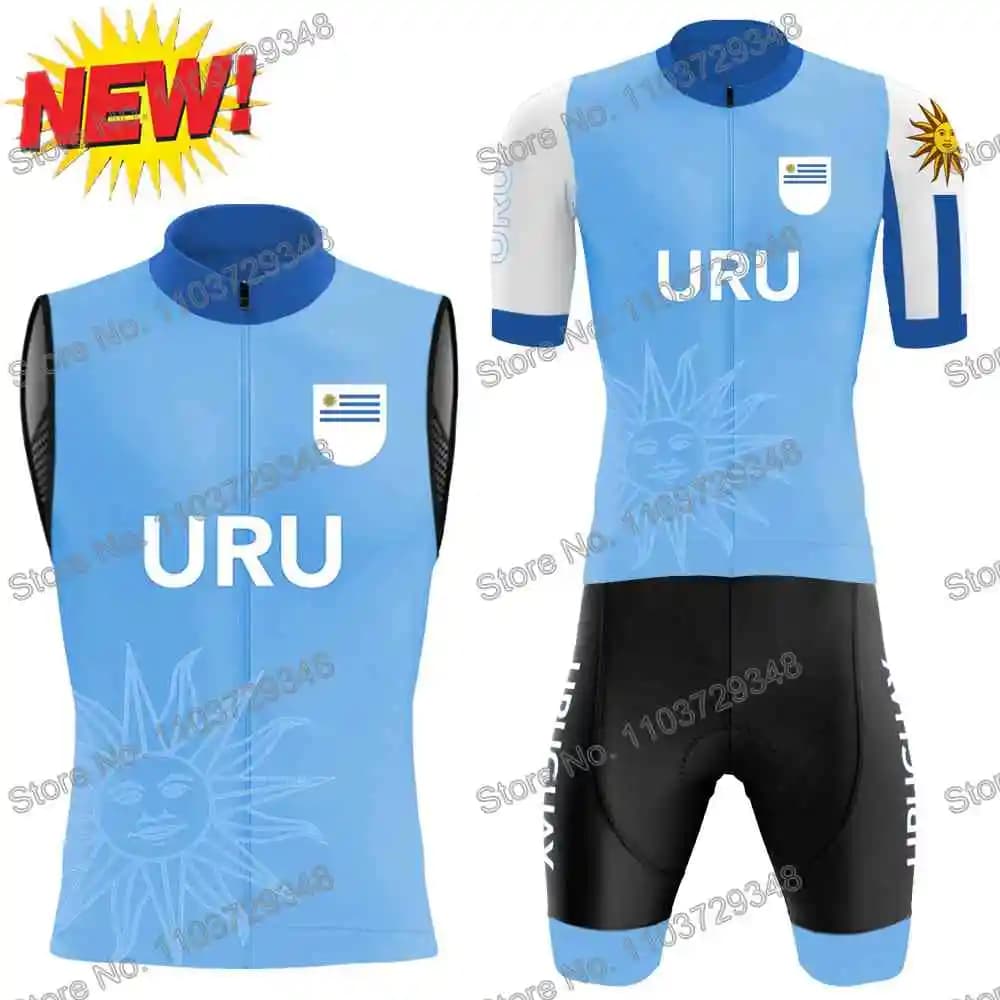 Équipe nationale d'Uruguay 2025 Champion du monde Vêtements de cyclisme Été Ensemble de maillot