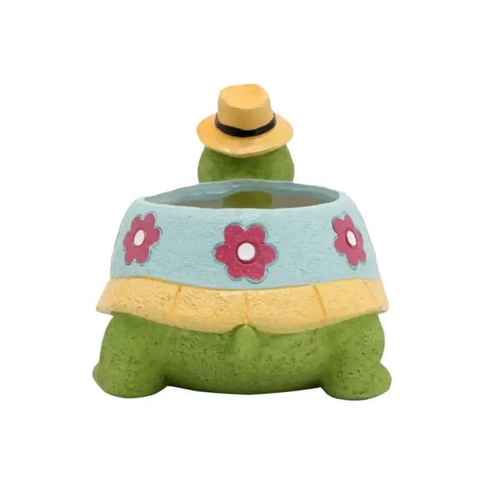 AdTosGarden-Pot de tortue succulente en résine, statue de plante, pot de fleur, cour, jardin, décora