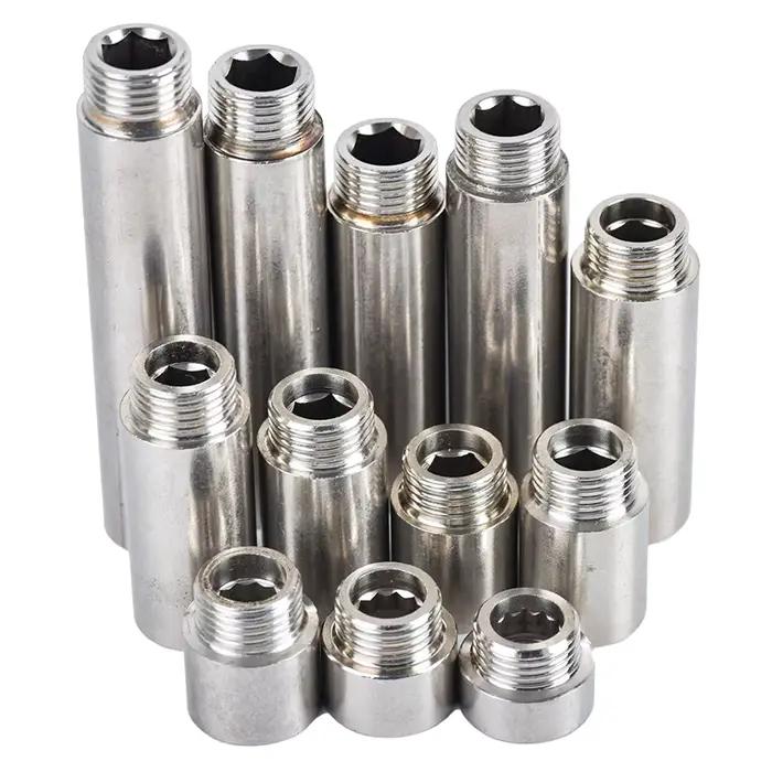 BSP 1/2 "filetage mâle/femelle raccord de tuyau en acier inoxydable tuyau d'extension 10-100mm conne