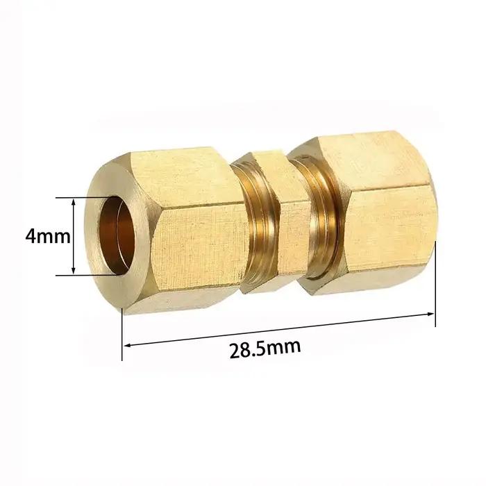 Raccord de compression en laiton 4 5 6 8 10 12 16mm 1/8" 3/16" 1/4" 5/16" 3/8" 1/2" Connecteur de ra