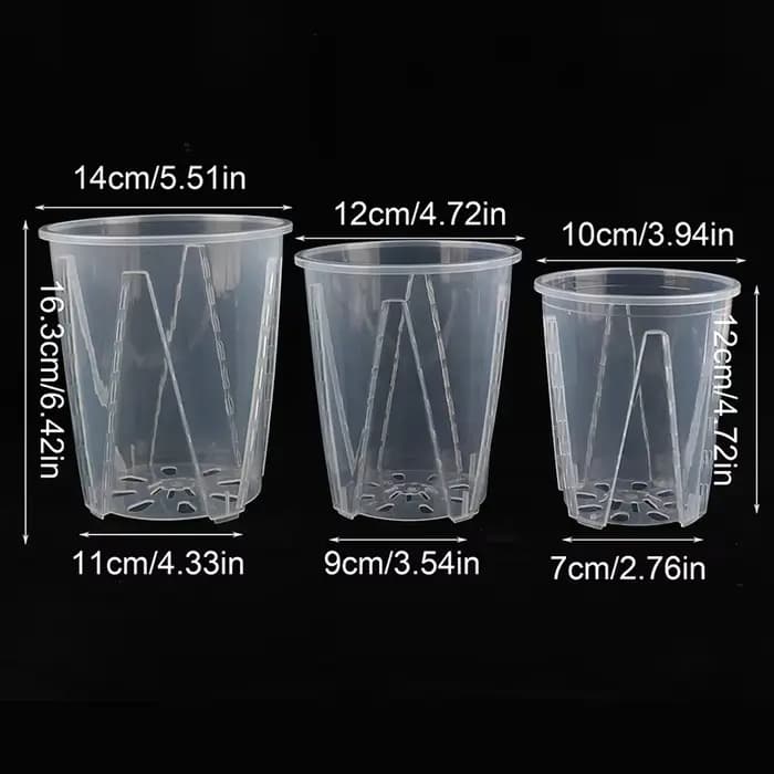 Pot de plante en plastique transparent, porte-fleur cylindrique, plan végétal durable, anti-déformat